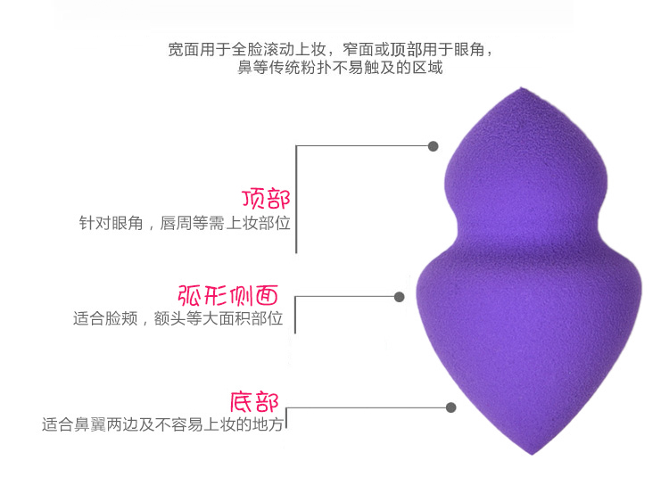 陀螺形親水化妝粉撲